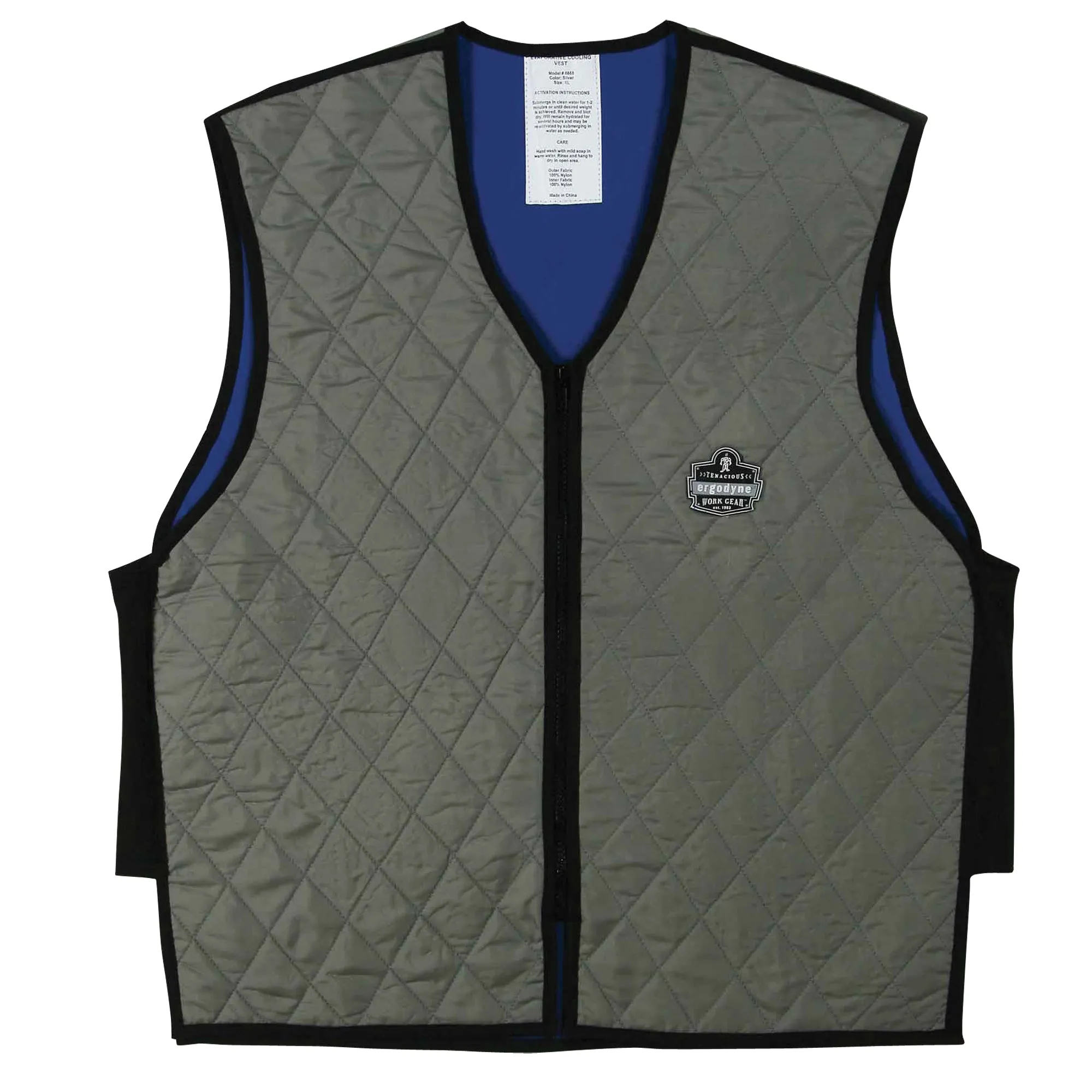 Chill-Its® 6665 Wet Evaporative Cooling Vests, Large, Grey