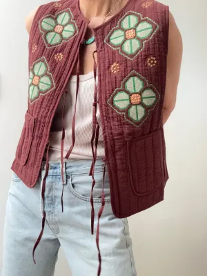 Gilet with Embroidery
