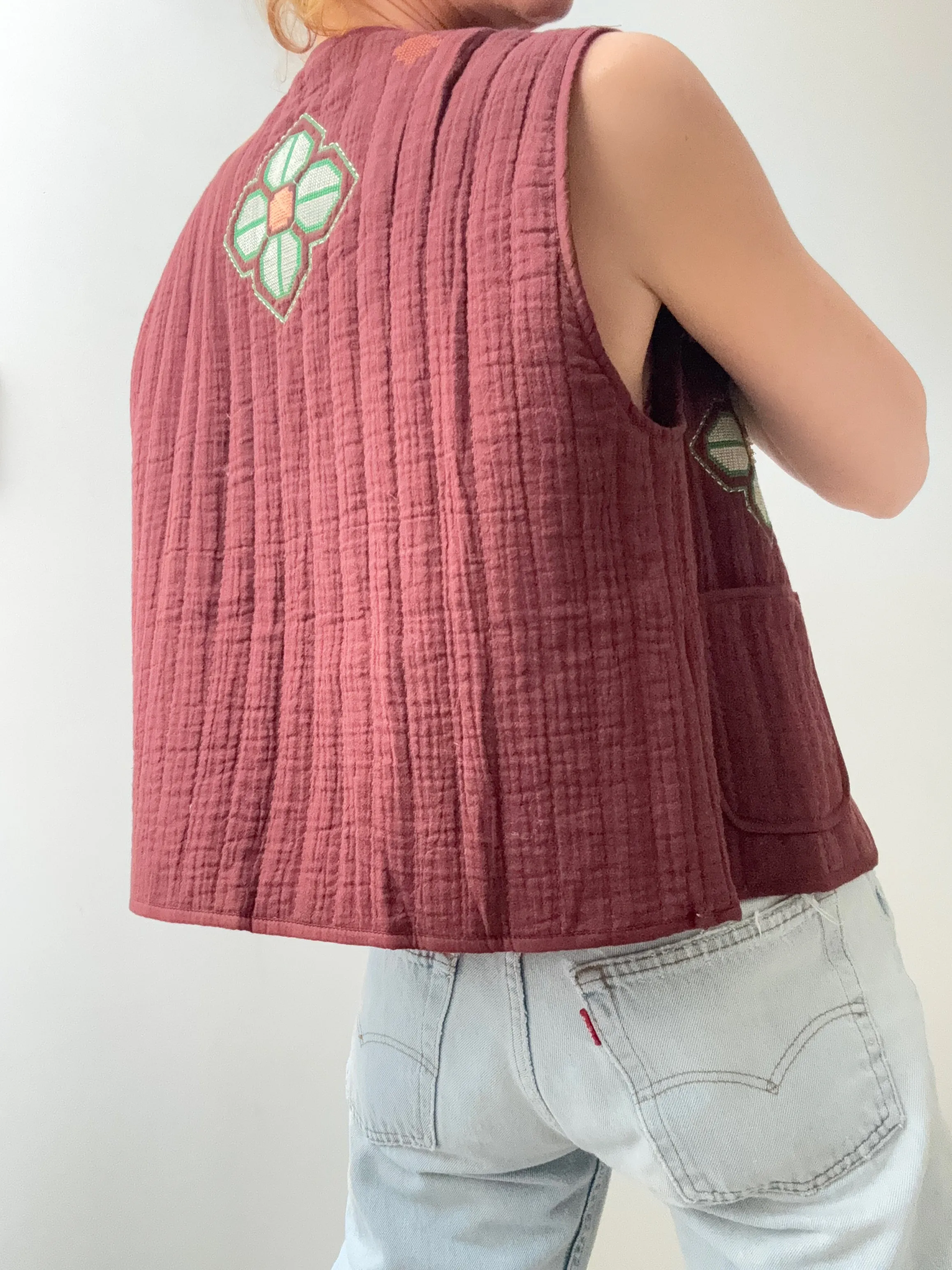 Gilet with Embroidery