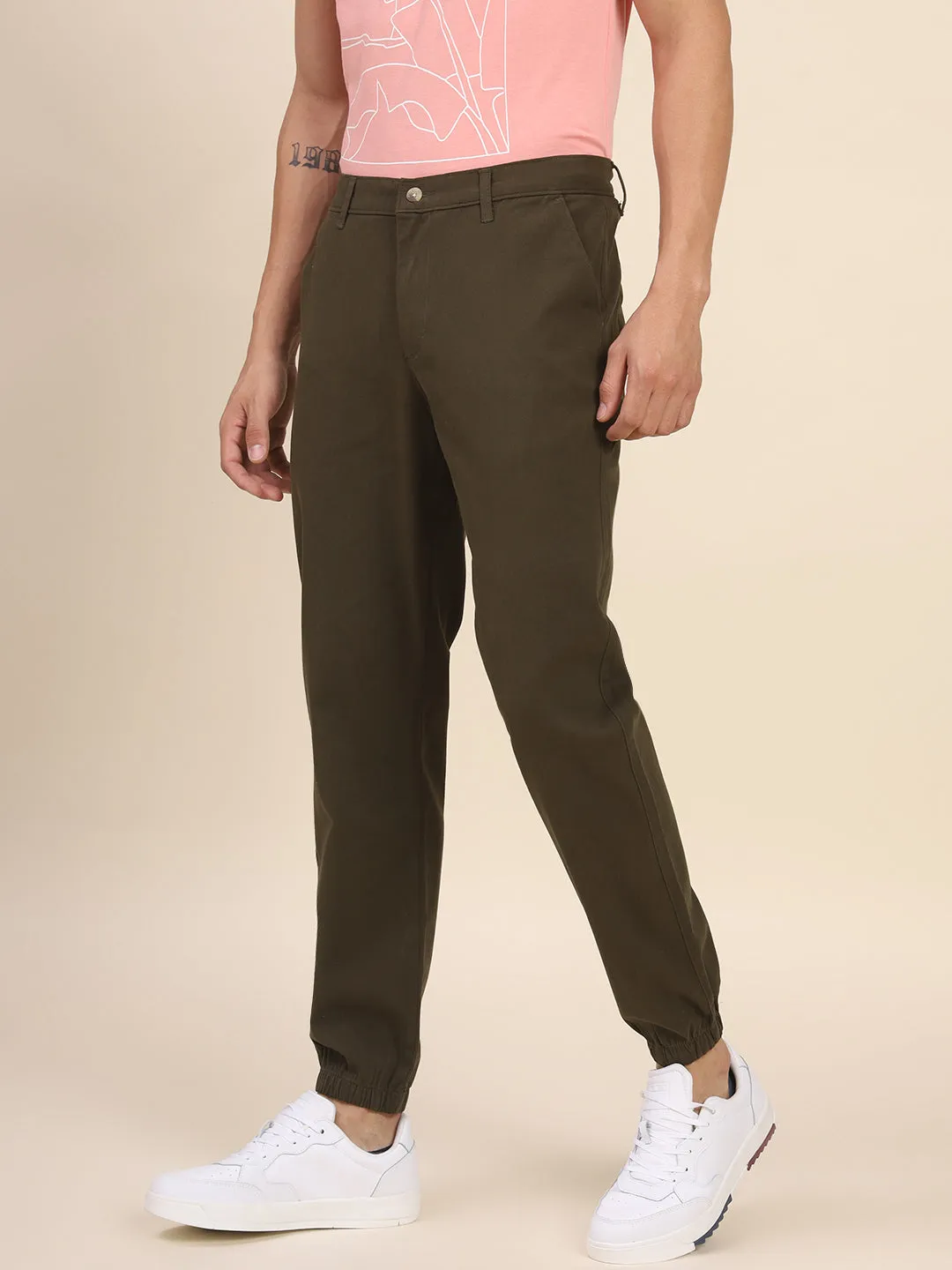Men's Dark Olive Jogger Smart Casual Look For Season Essential