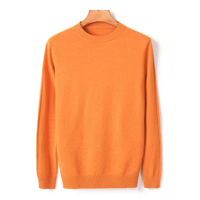 Men's Thick Round Neck Sweater 2020 New Autumn/winter Casual High Quality Pullover Warm Sweater Male