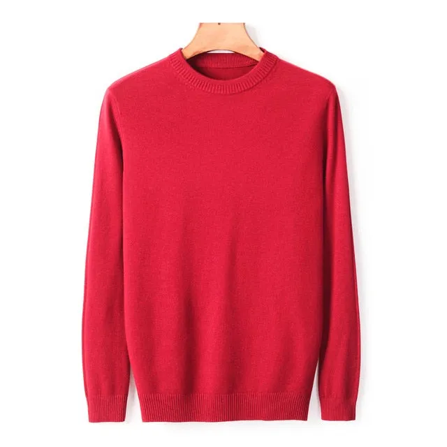 Men's Thick Round Neck Sweater 2020 New Autumn/winter Casual High Quality Pullover Warm Sweater Male