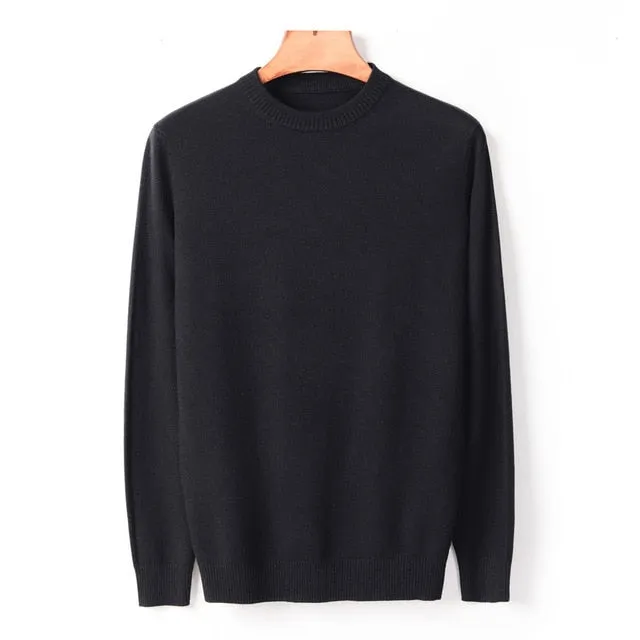 Men's Thick Round Neck Sweater 2020 New Autumn/winter Casual High Quality Pullover Warm Sweater Male
