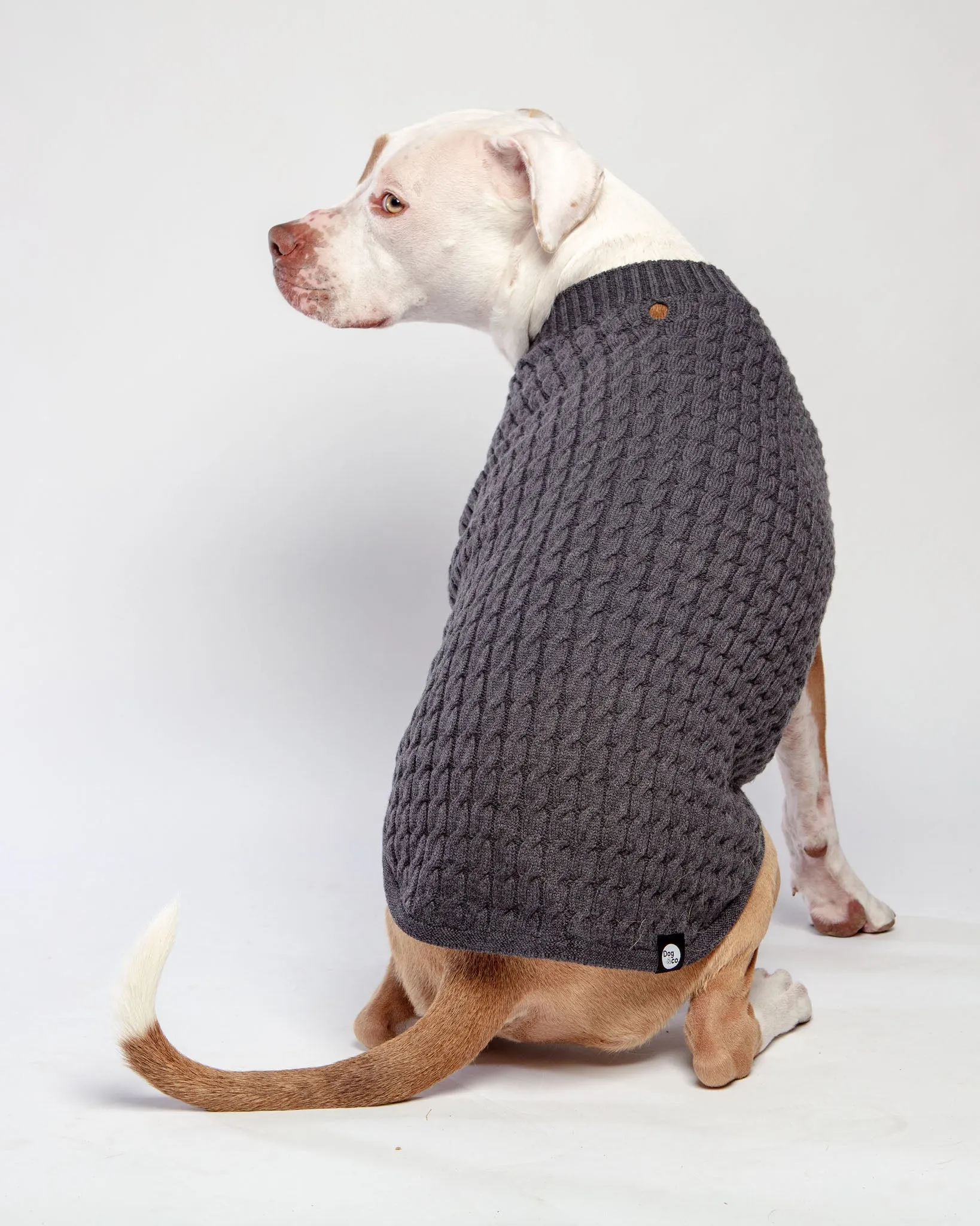 The Uptown Cable Knit Sweater in City Slush Grey Merino Wool (Made in NYC) (FINAL SALE)