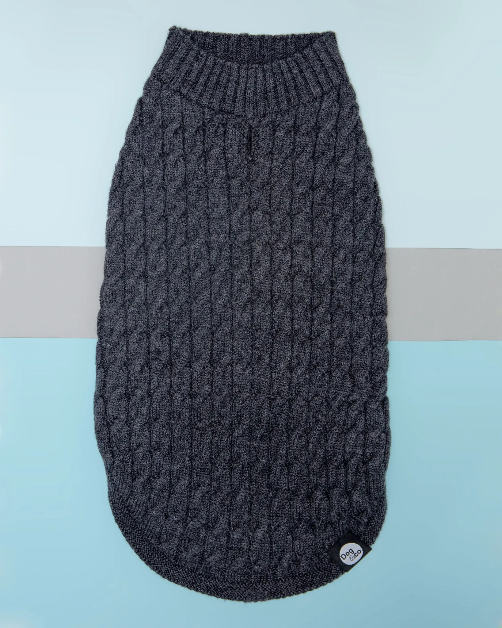 The Uptown Cable Knit Sweater in City Slush Grey Merino Wool (Made in NYC) (FINAL SALE)